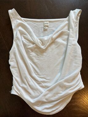 Wilfred White Draped Cowl Neck Camisole